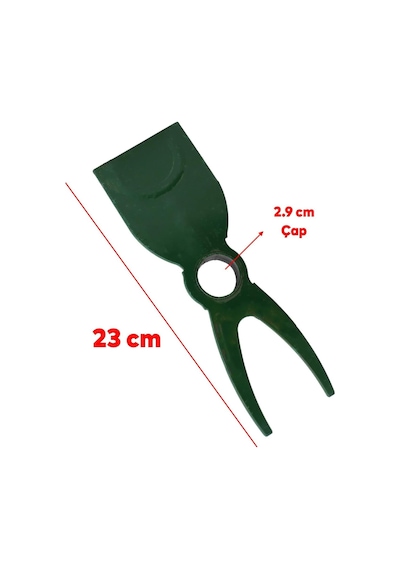 Badem10 Metal Çapa Bahçe Çapası Çift Taraflı Çatallı Düz Hobi Çapa 23 Cm Demir Döküm