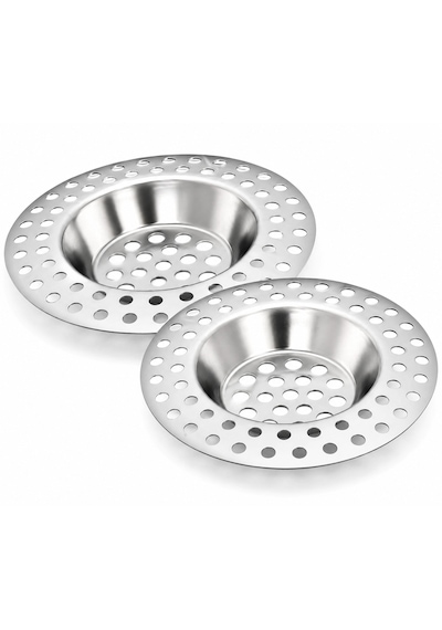 2 Adet Paslanmaz Çelik Lavabo Süzgeci Evye Gider Süzgeci Mutfak Lavabo Gider Filtresi Tıkanma Önleyici Açık Gri