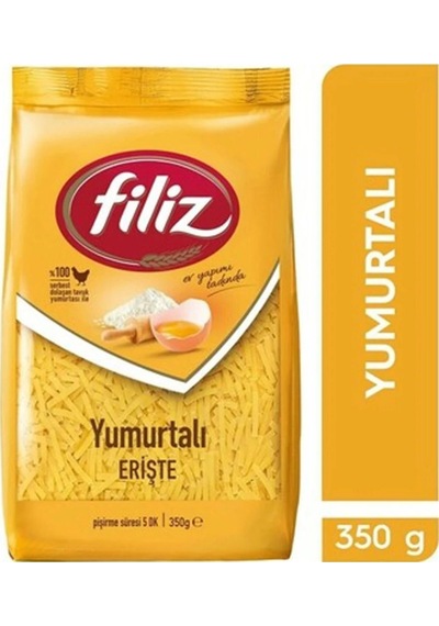 Yumurtalı Erişte Makarna 350 Gr. X 3 Adet