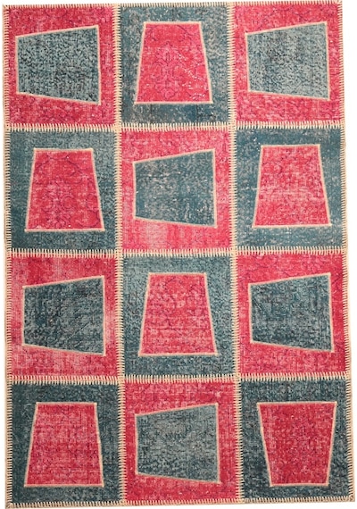 Patchwork El Dokuma Anadolu Halısı (427363232) Kırmızı - Siyah