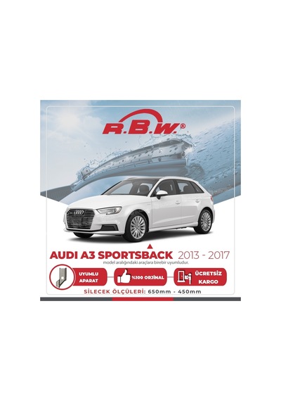 Audi A3 Sportsback Muz Silecek Takımı (2013-2017) RBW Audi A3 Sportsback Muz Silecek Takımı (2013-2017) RBW