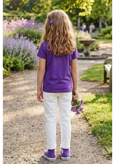 Kiagu Mor Kısa Kol Basic T-shirt- Terletmeyen Esnek Kumaş Pamuklu Mevsimlik Mor Kısakol Kız Çocuk Tsort Mor Kiagu Mor Kısa Kol Basic T-shirt- Terletmeyen Esnek Kumaş Pamuklu Mevsimlik Mor Kısakol Kız Çocuk Tsort Mor