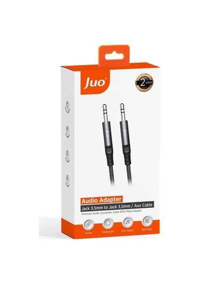 Stereo 3.5mm Trs Jack Örgülü Aux Ses Kablosu 3 Metre