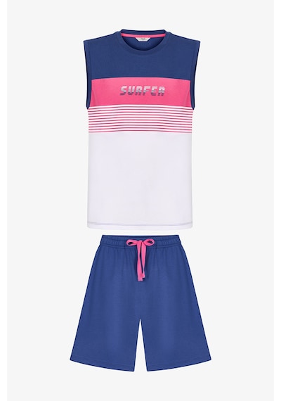 Penti Erkek Renkli White Surf Pijama Takımı