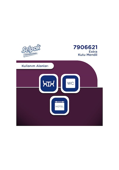 Selpak Professional Extra Kutu Mendil 21 X 18 Cm 80 Yaprak X 24 Adet