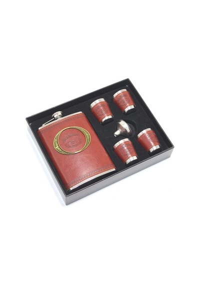 Matara 4 Shot Bardaklı Derili 9 Oz 266 Ml Alk34