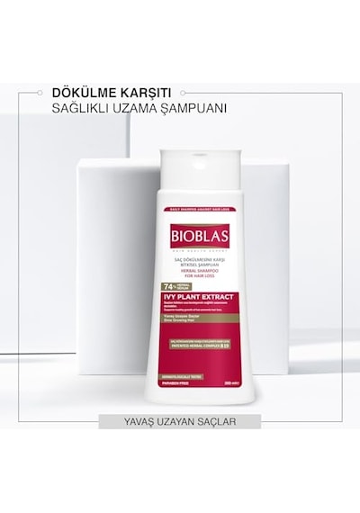 Sarmaşık Özlü Saç Dökülmesine Karşı Bitkisel Şampuan Phytosterol &amp Bitkisel Kompleks B19, Zindeliklı Beyaz