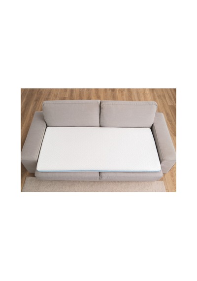 Visco Süngerli Ice Sleep Yıkanabilir Kılıflı Tek Kişilik Visco Yatak Pedi & Şiltesi Topper 5 Cm BEYAZ