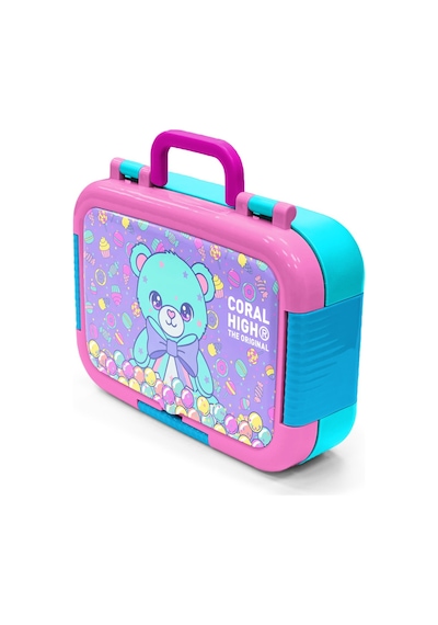 Coral High Kids Milka Şeker Ayıcık Desenli Paslanmaz Çelik Beslenme Kabı 39105 Mor