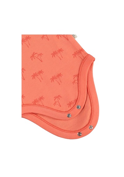 Civil Baby Palmiye Baskılı 2'li Set 3-18 Ay Çıtçıtlı Badi - Mercan-mint