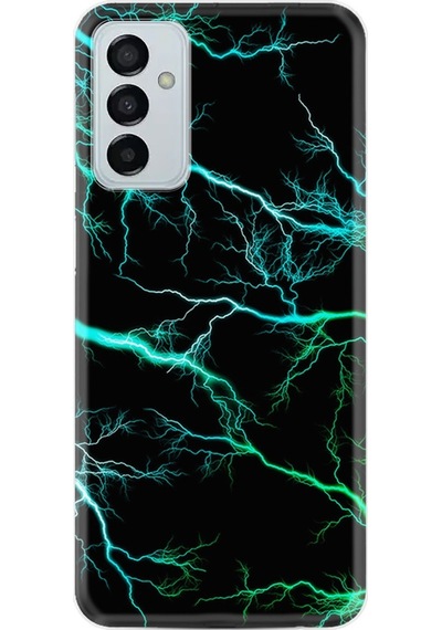 Samsung Galaxy Uyumlu A04S Kilif Silikon Desen Green Thunder 1693 556613540