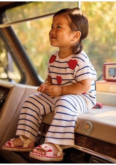 Mayoral Kız Bebek Tığ İşi Pantolon Bluz Takım Krem - 01515