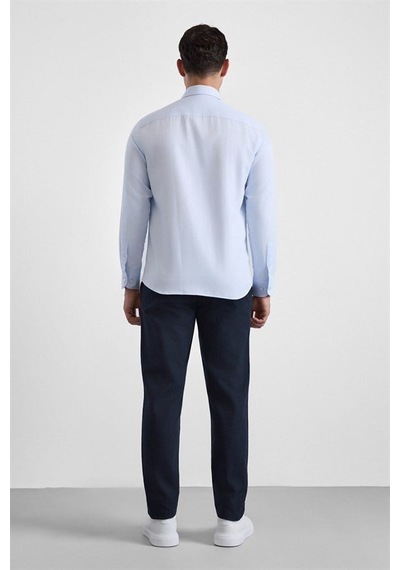Süvari Buz Mavi Slim Klasik Yaka Casual Gömlek Gm2024700622-m01