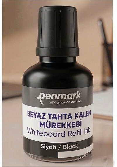 Siyah Yazı Tahta Kalemi Mürekkebi 30 Ml 2 Adet Penmark Tahta Kalemi Mürekkepi Kolay Silinebilir Doldurulabilir Canlı