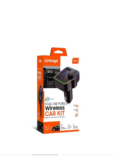 Arenist Lkw-1 Çift Usb Bağlantılı Wireless Fm Transmitter Müzik Kiti Siyah