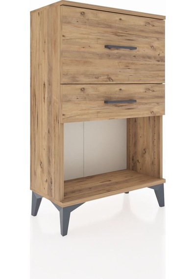 Arges Komodin 2 Çekmeceli 60x30x96 Çam-çam Çam