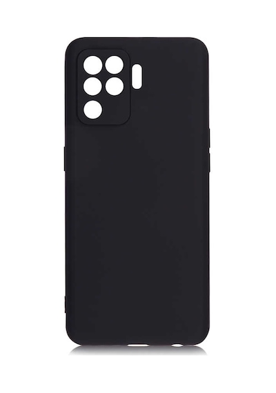 Noktaks - Oppo Reno 5 Lite Uyumlu - Kılıf Mat Soft Premier Silikon Kapak - Siyah