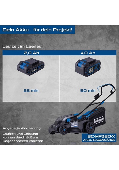 Akülü Çim Biçme Makinesi Bc-mp380-x 20v Fırçasız Akülü Çim Biçme Makinesi 38 Cm Kesme Genişliği 450
