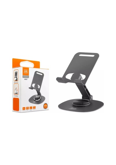 Subzero Hr87 Metal Masa Telefon Tutacağı 360 Döner & Premium Metal Kasa Siyah