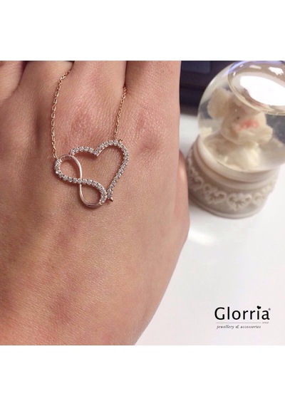 Glorria Gümüş Sonsuzluk - Kalp Kolye (381943915)