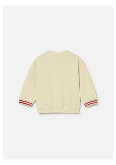 Erkek Bebek Desenli Sweatshirt Krem 1402 Krem