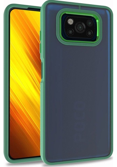Xiaomi Poco X3 Kılıf Zore Flora Kapak Yeşil