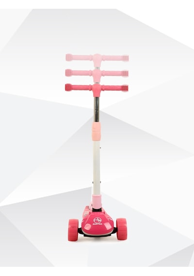 Maxi Taxi Zoomy Oturaklı Işıklı Katlanabilir Scooter Pembe