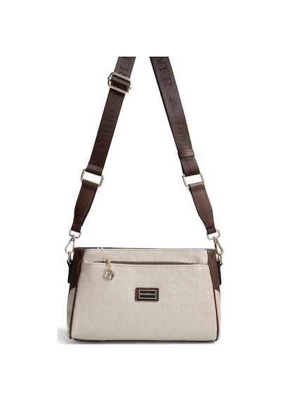 Silver & Polo Silver Polo Bej - Kahve Logolu Kadın Çapraz Çanta Sp1273 Bej - Kahverengi