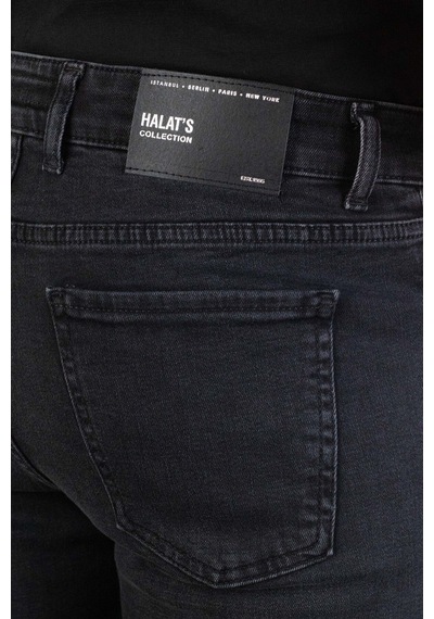 HLT Jeans Erkek Antrasit Taşlamalı Slim Fit Likralı Jean Kot Pantolon Abel Gri