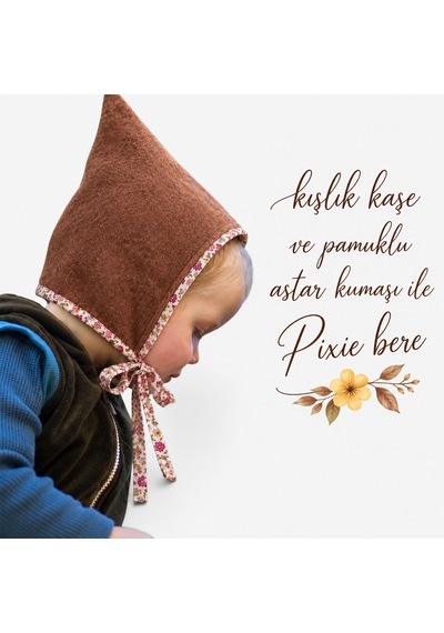 Bebe Çocuk Pixie Bere Açık Kahverengi