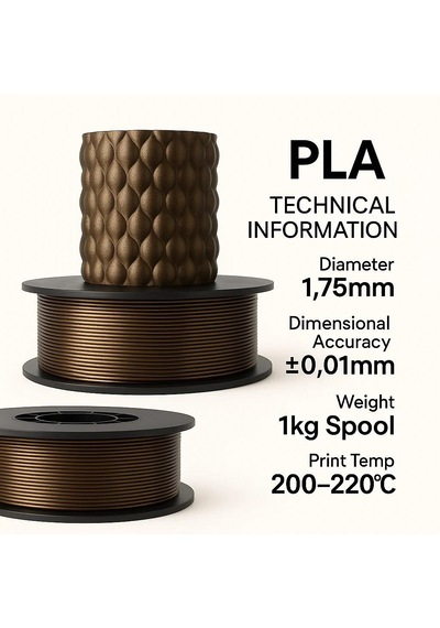 Filetto Pla+ Filament 1.75mm 1 Kg - Bronz