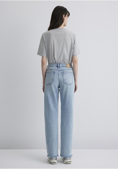 Mavi - Barcelona Kolej Vintage Açık Mavi Jean Pantolon 101047-89198 Açık Mavi