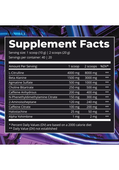 Dark Labs Crack Purple Preworkout Abd Menşei 40 Servis