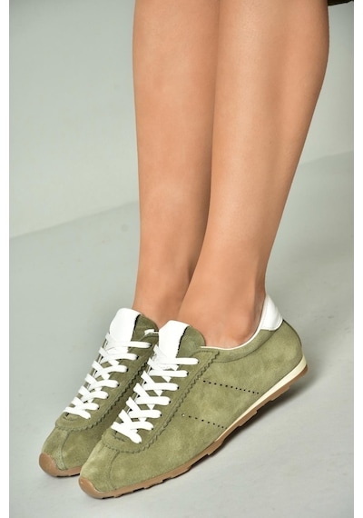 Fox Shoes U312311602 Yeşil Hakiki Süet Spor Ayakkabı Yeşil-süet Çok Renkli