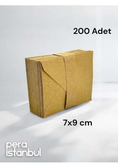 200 Adet Kraft Renkli Küçük Zarf 7x9
