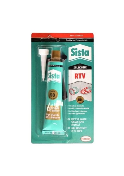 Sista Sıvı Teflon Sıvı Conta 300 Derece Dayanır Kırmızı 50 Gr
