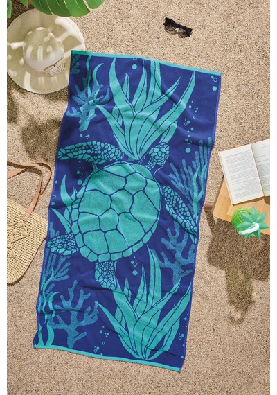 Nice Ocean Turtle Plaj Havlusu 70x150 Cm Mavi