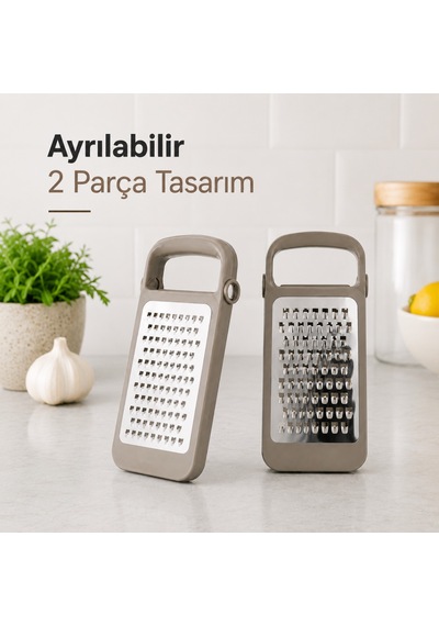 Sariva Home Katlanır Rende Ayrılabilir 2 Parçalı Çift Fonksiyonlu Kompakt Tasarım Pratik Mutfak Rendesi Sariva Home Koyu Yeşil