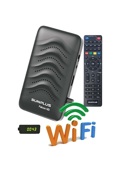 Sunplus Falcon Çanaklı - Çanaksız Wi-Fi Full HD Uydu Alıcı