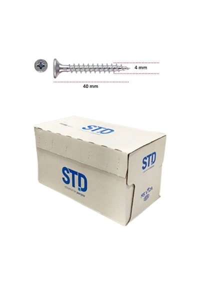 Cateksss 4x40 Std Sunta Vidası 500 Adet - 18 Li Paket 4 x 40