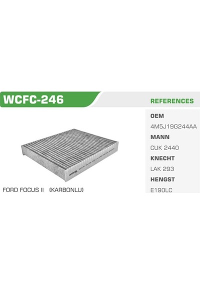 WINKEL WCFC-246 Polen Filtresi Focus II 04- / S40 V50 C70 Karbonlu