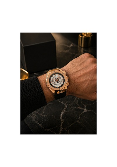 Ter Tutmayan Silikon Sportif Kol Saati Siyah-rosegold - 885719339 Gümüş