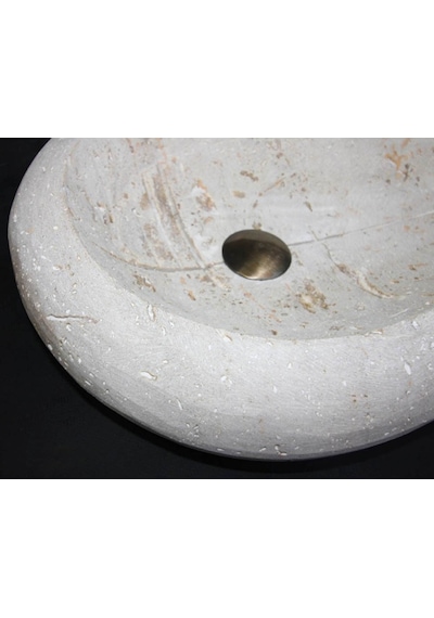 Ham Traverten Çakıl Lavabo