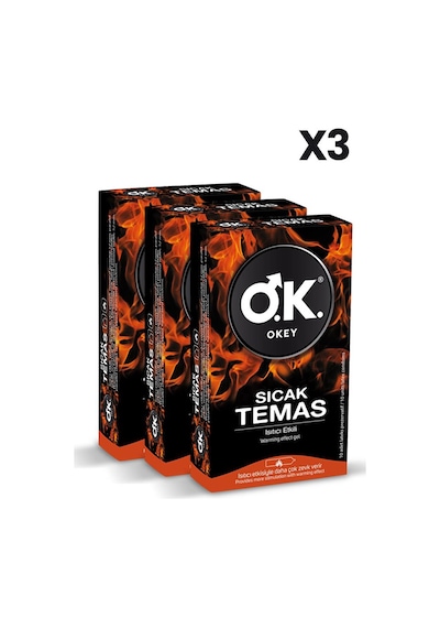 Okey Sıcak Temas Prezervatif 10'lu X3 Adet