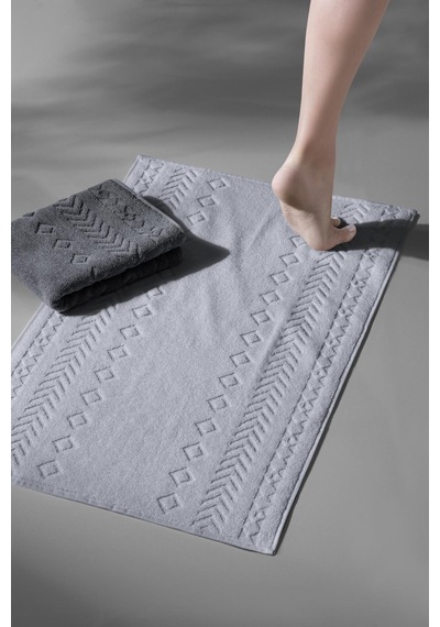 Oscuro Bathmat Space - Ekstra Yumusak, Modern %100 Pamuk 50X75Cm. Gri