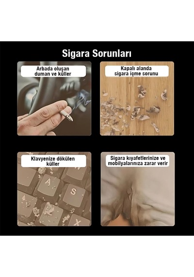 Polham Pipo Tipi Taşınabilir Tüm Sigaralara Uyumlu Küllük, Ev, Ofis, Araç Ve Açık Alan İçin Mini Küllük