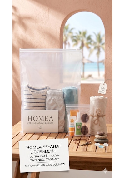 10 Lu Fermuarlı Organizer Çanta Seti 30x40cm Çok Amaçlı Makyaj, Seyahat Ve Düzenleme Çantası Şeffaf