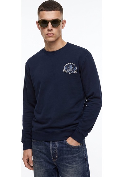 Mustang Lacivert Erkek Sweatshirt M6wm-swt1040