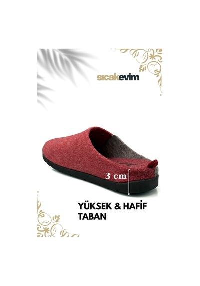 Sermoda Kadın Ev Terliği Poli Taban Hafif Tabanlı Sıcak Tutan Ev Terliği Kırmızı Gri Sermoda Kadın Ev Terliği Poli Taban Hafif Tabanlı Sıcak Tutan Ev Terliği Kırmızı Gri