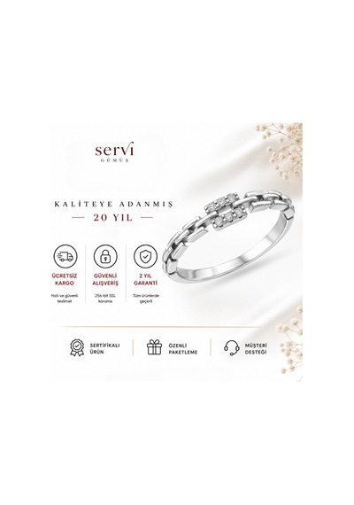 Servi 925 Ayar Alessa Yüzük-268 Gümüş